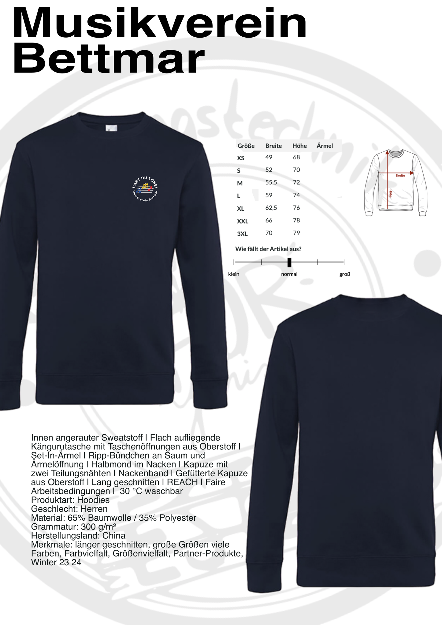 Sweatshirt Musikverein Bettmar