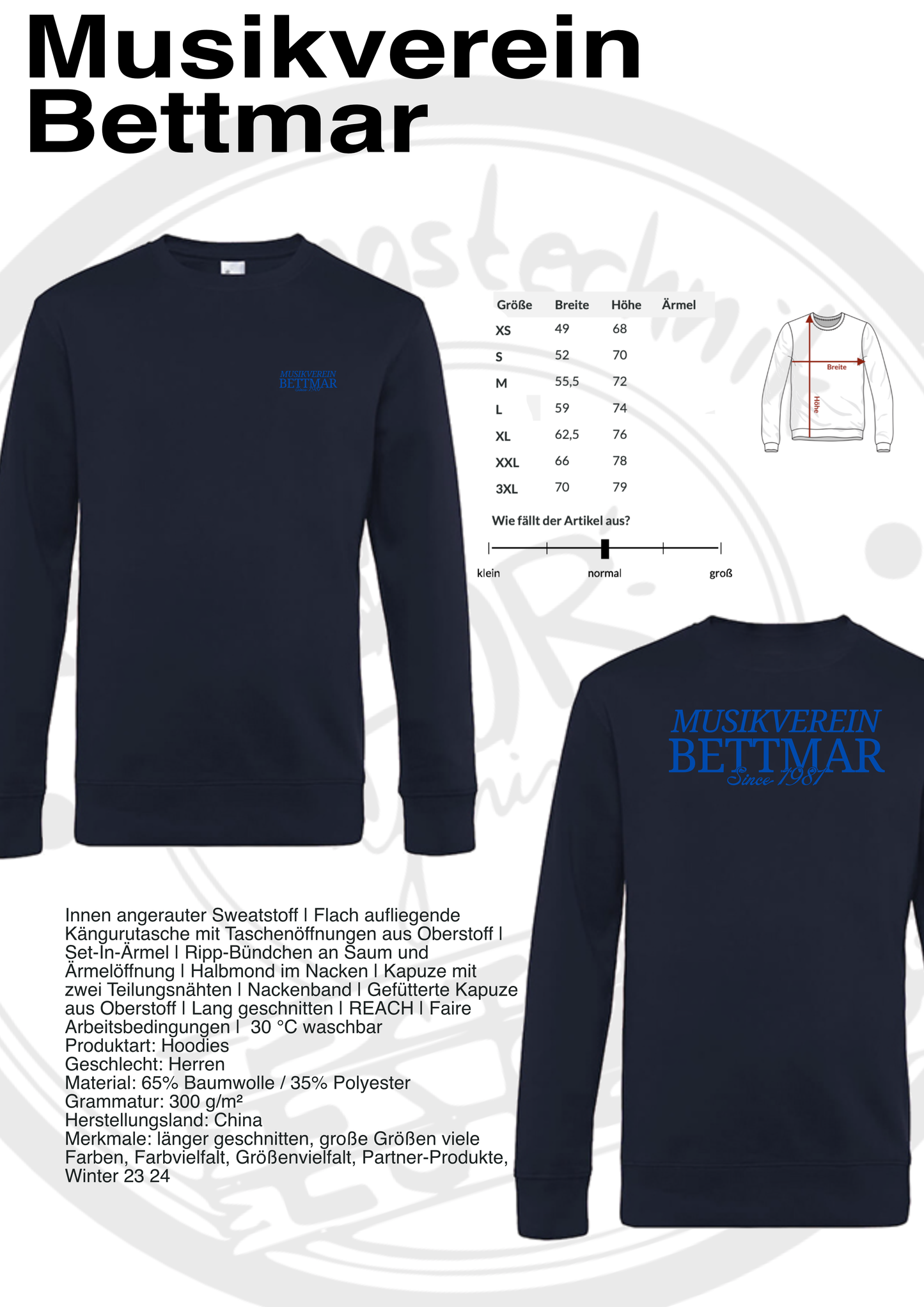 Sweatshirt Musikverein Bettmar
