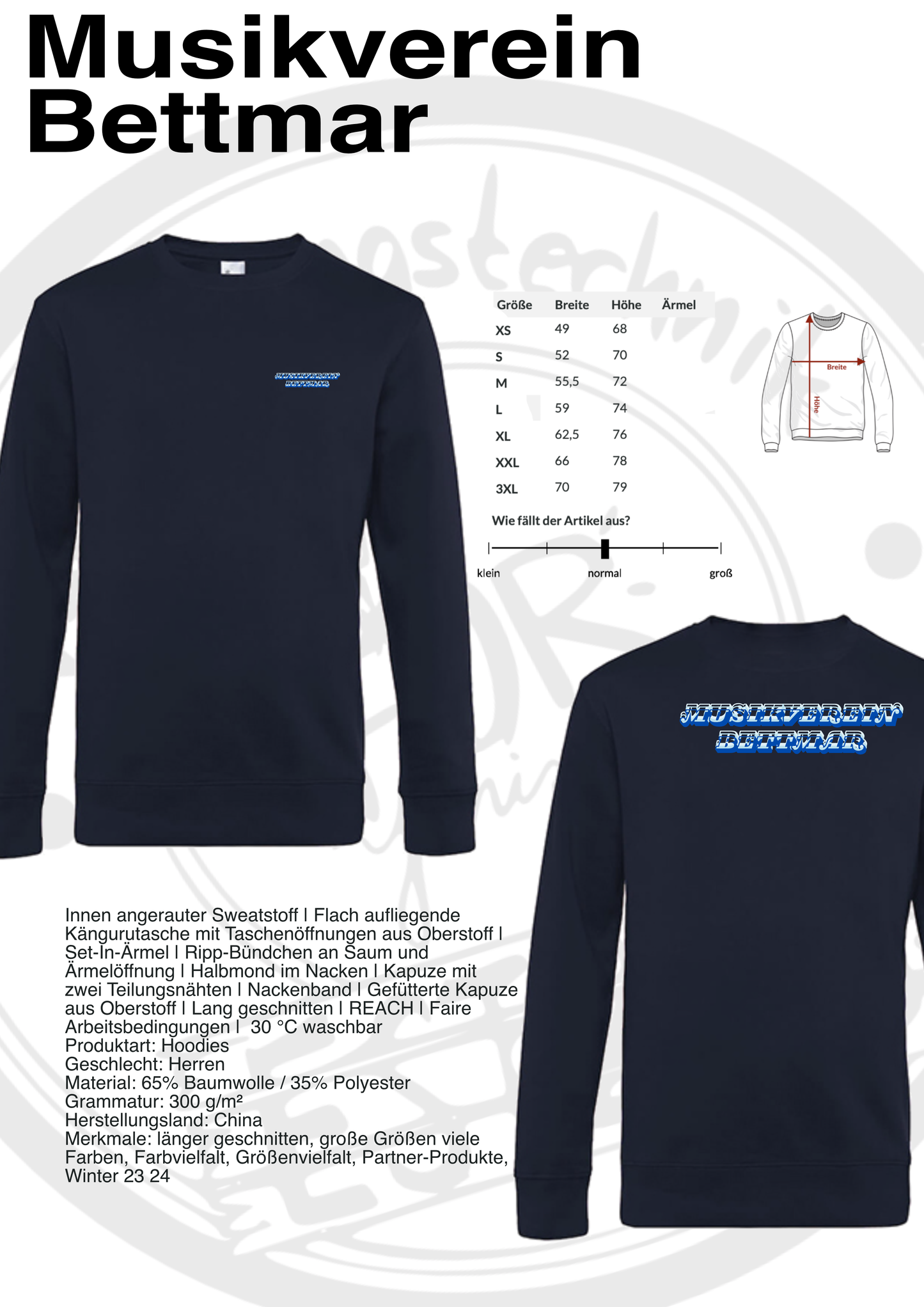 Sweatshirt Musikverein Bettmar