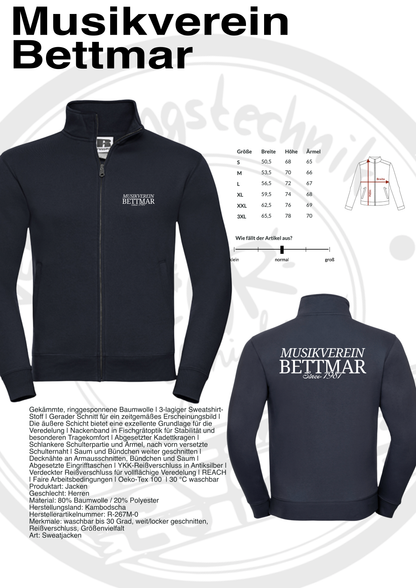 Sweatjacke Musikverein Bettmar