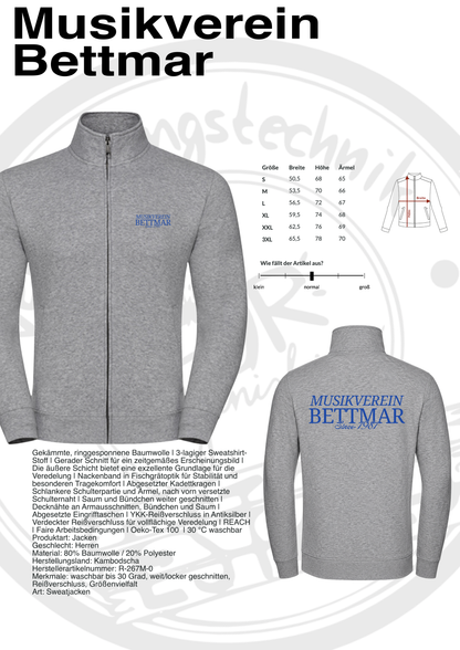 Sweatjacke Musikverein Bettmar