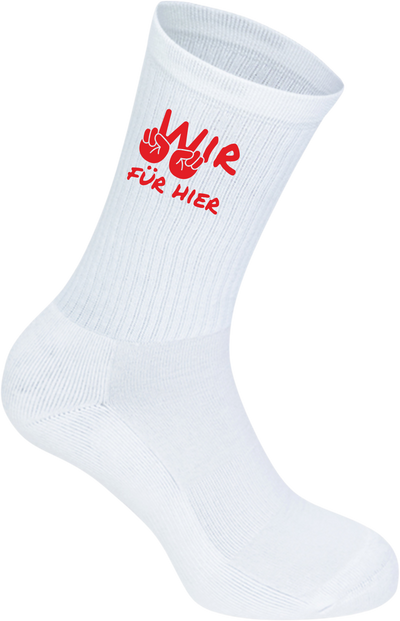 Tennissocken "Wir für hier"