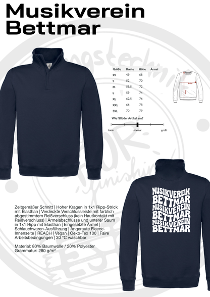 1/4 Zipper Musikverein Bettmar