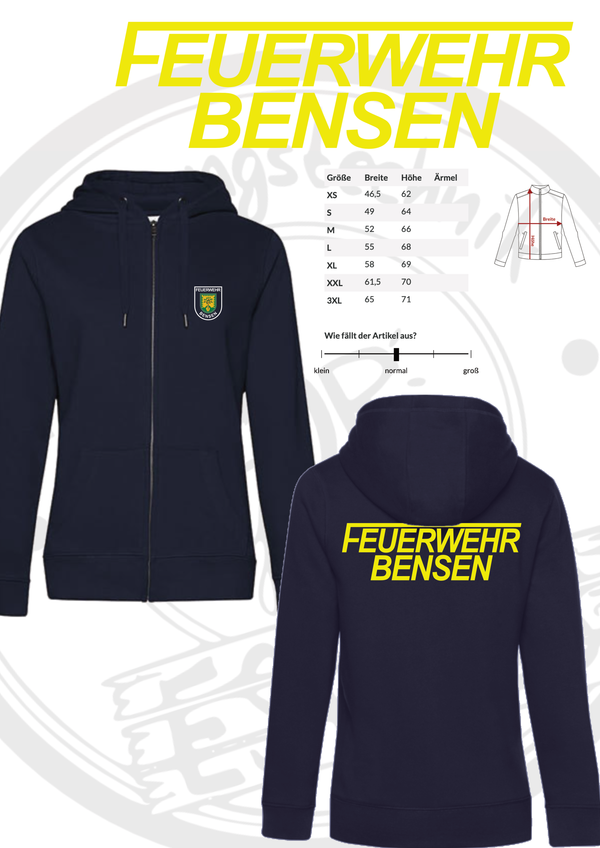 ZipHoodie Feuerwehr Bensen (Damen)